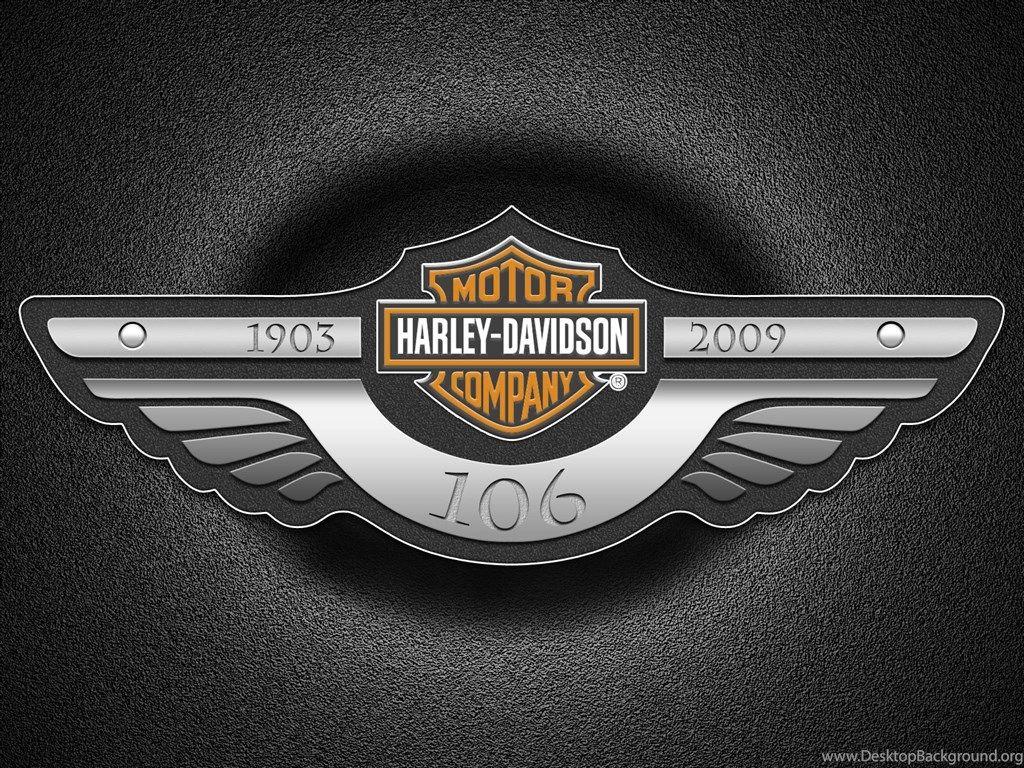 1024x768 Harley Davidson Logo Desktop Background