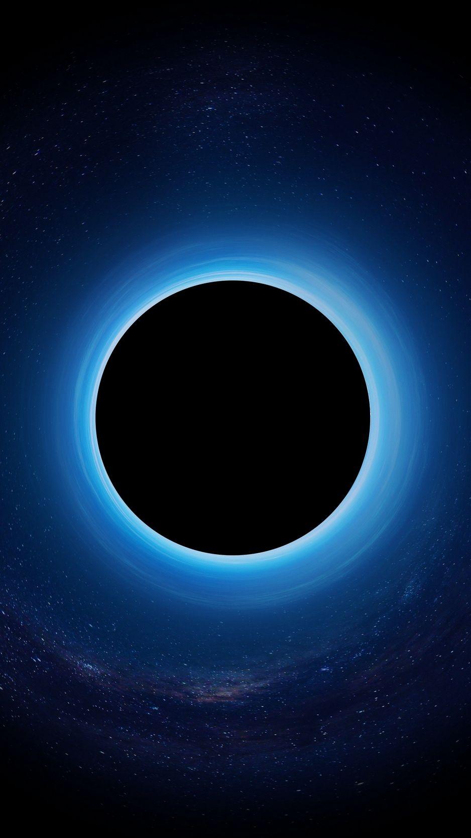 938x1668 Download wallpaper 938x1668 black hole, eclipse, stars, singularity