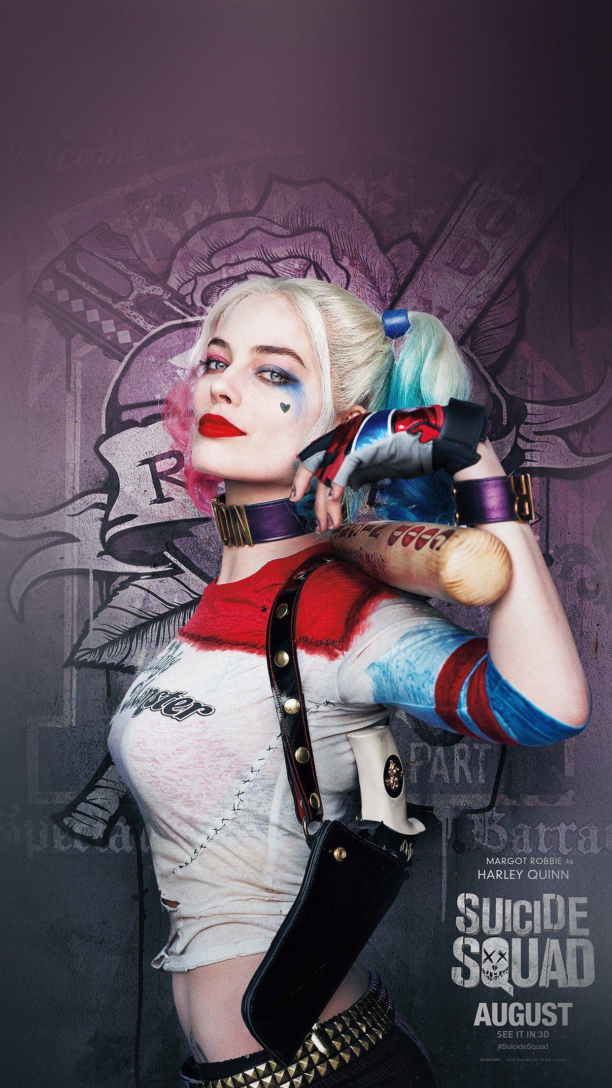 1242x2208 iPhone7 wallpaper. suicide squad poster