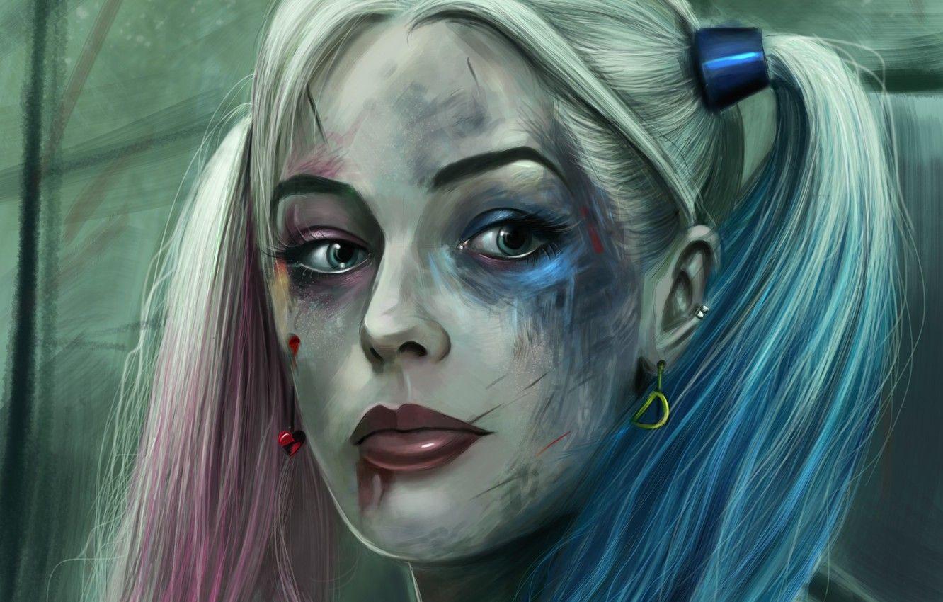 1332x850 Wallpaper art, Harley Quinn, Margot Robbie, Suicide Squad, Margo