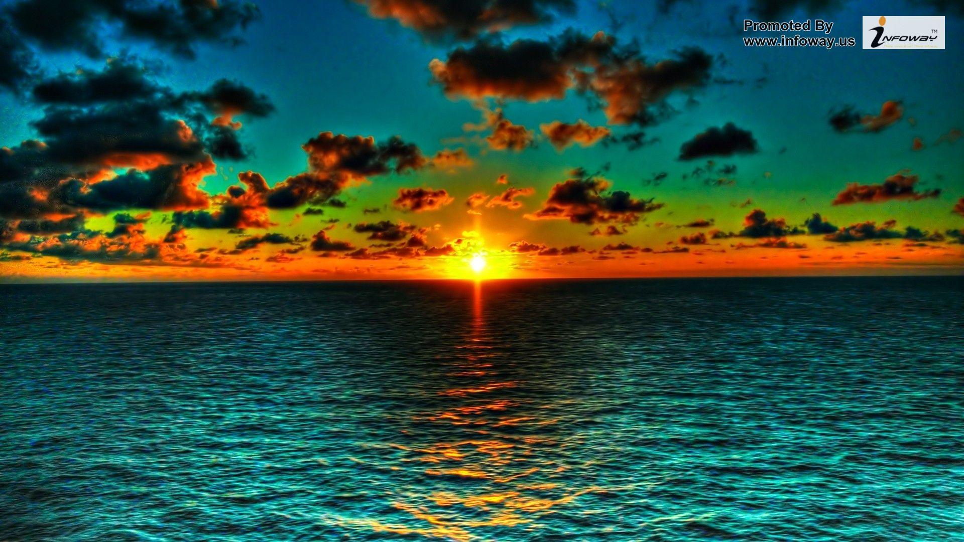1920x1080 Free download High resolution beautiful nature wallpaper orange green ocean sunset [1920x1080] for your Desktop, Mobile & Tablet. Explore Beautiful Ocean Wallpaper. Beautiful Ocean Wallpaper, Ocean Background, Ocean Wallpaper