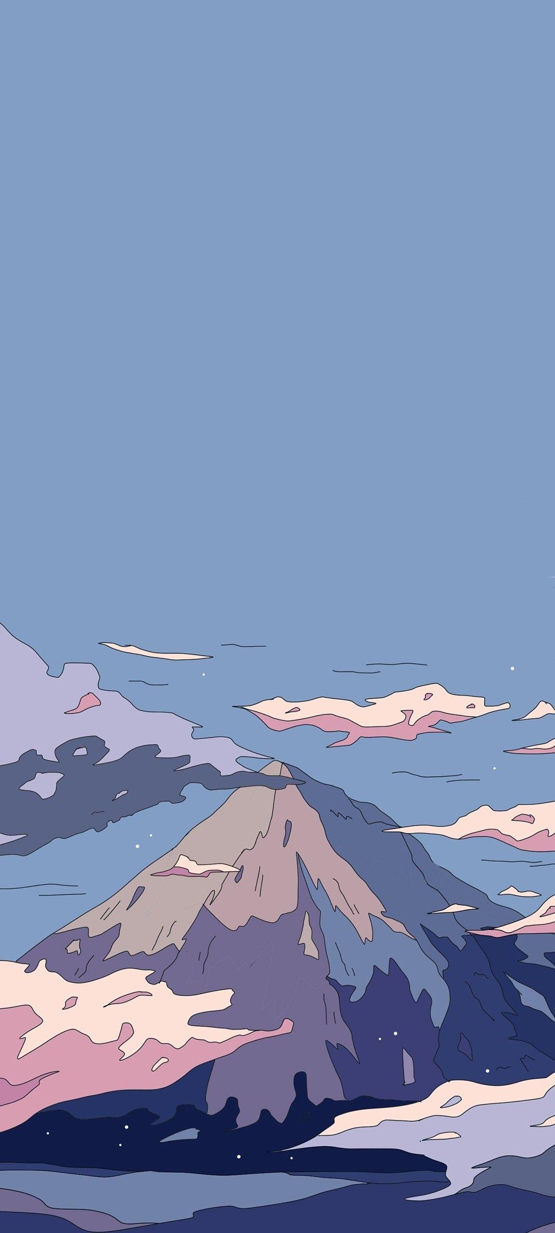 1080x2400 clouds mountain phone wallpaper Mobile Walls