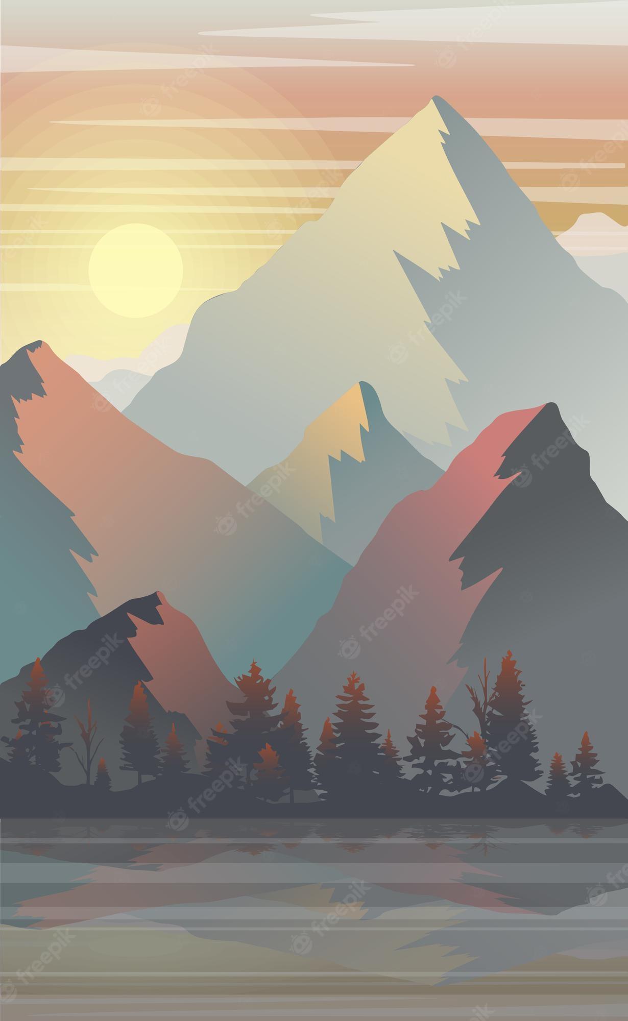 Drawn Mountain Wallpapers - Top Free Drawn Mountain Backgrounds ...