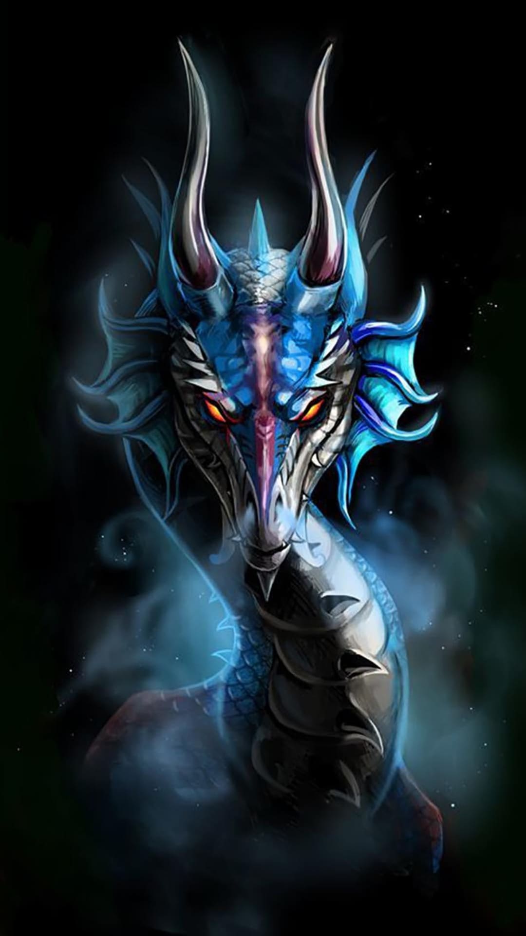 1080x1920 Azure Dragon Wallpaper