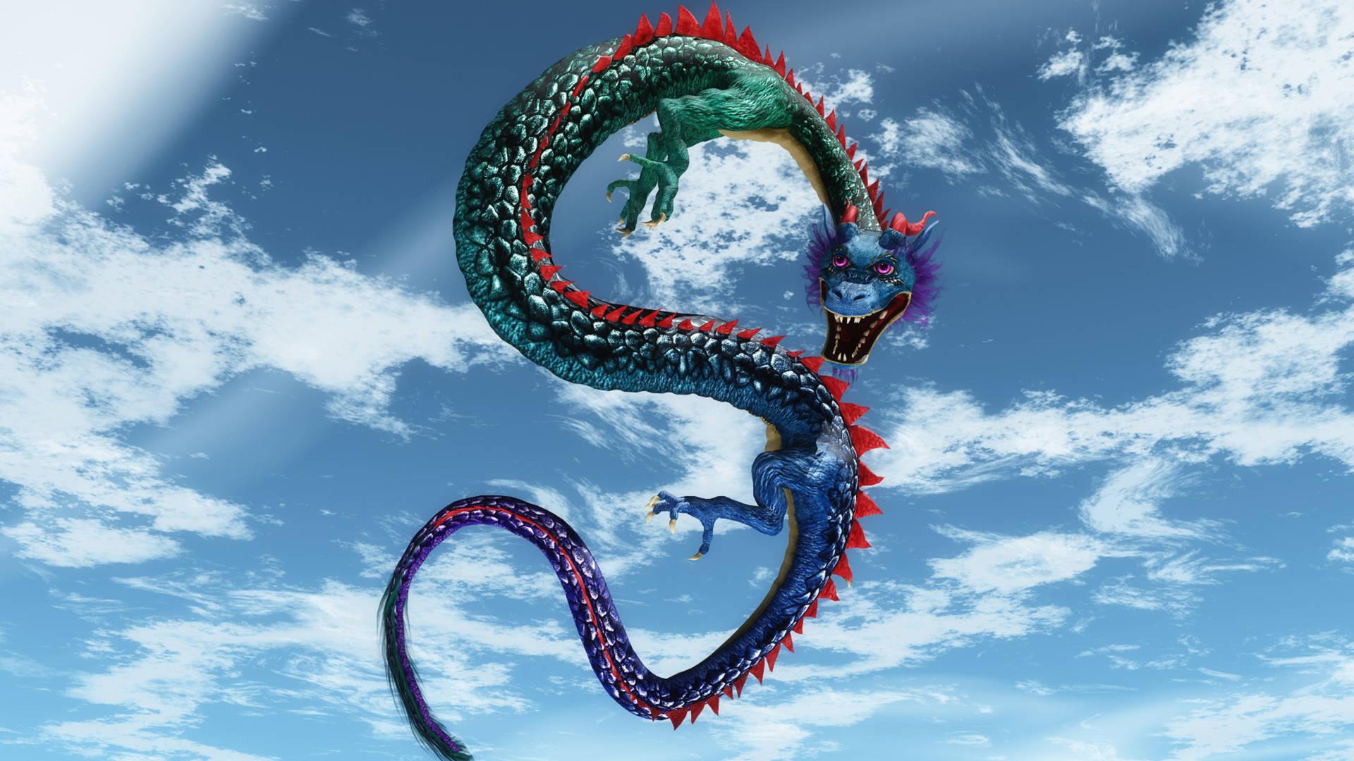 1920x1080 Azure Dragon Wallpaper