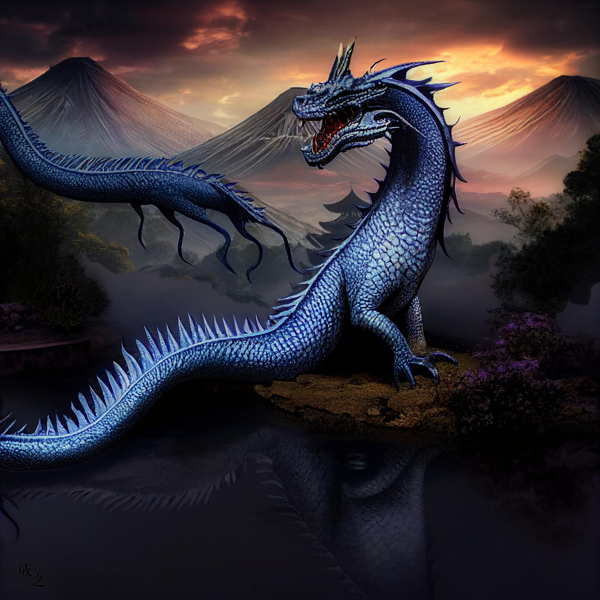 1920x1920 Seiryu (Asian Azure Dragon )