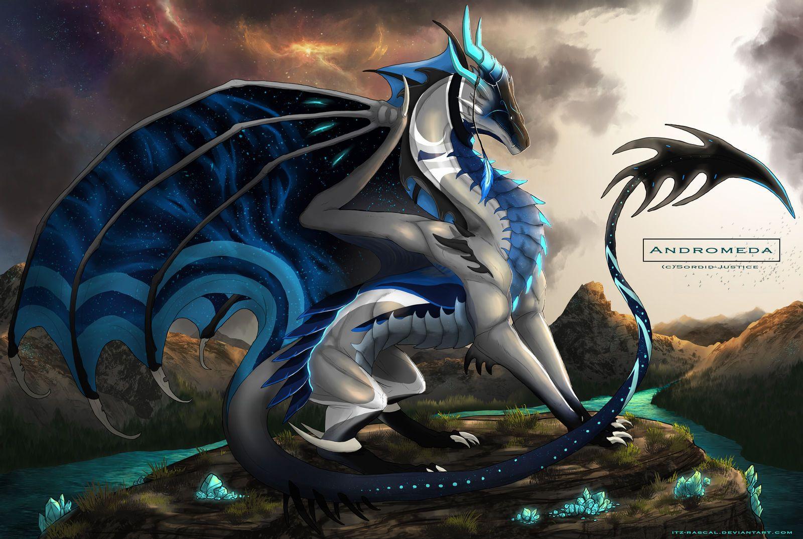 1600x1074 CM) Andromeda By Itz Rascal. Dragon Artwork, Dragon Image, Fantasy Creatures Art