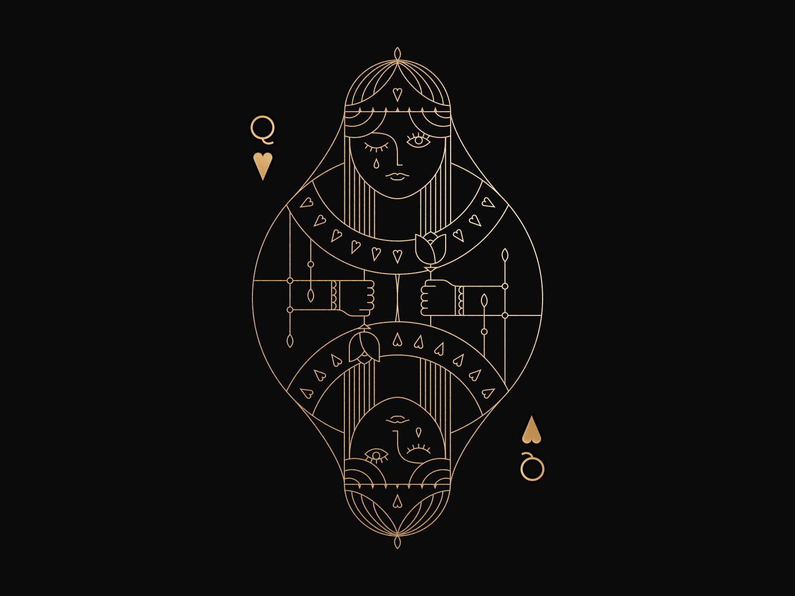 1600x1200 Playing cards of Hearts by Lucchini Johann on Dribbble