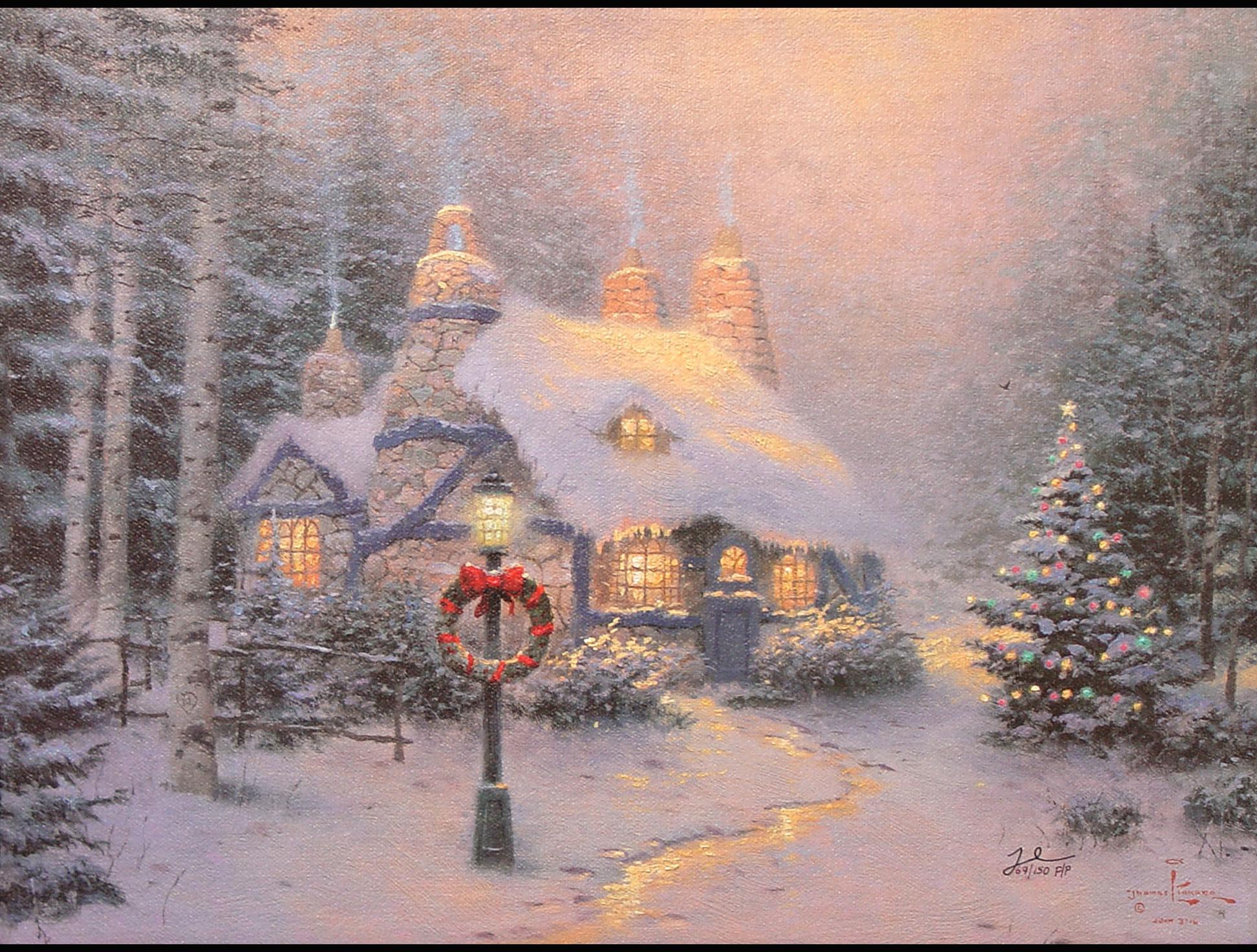 1944x1472 Christmas Cottage Wallpaper
