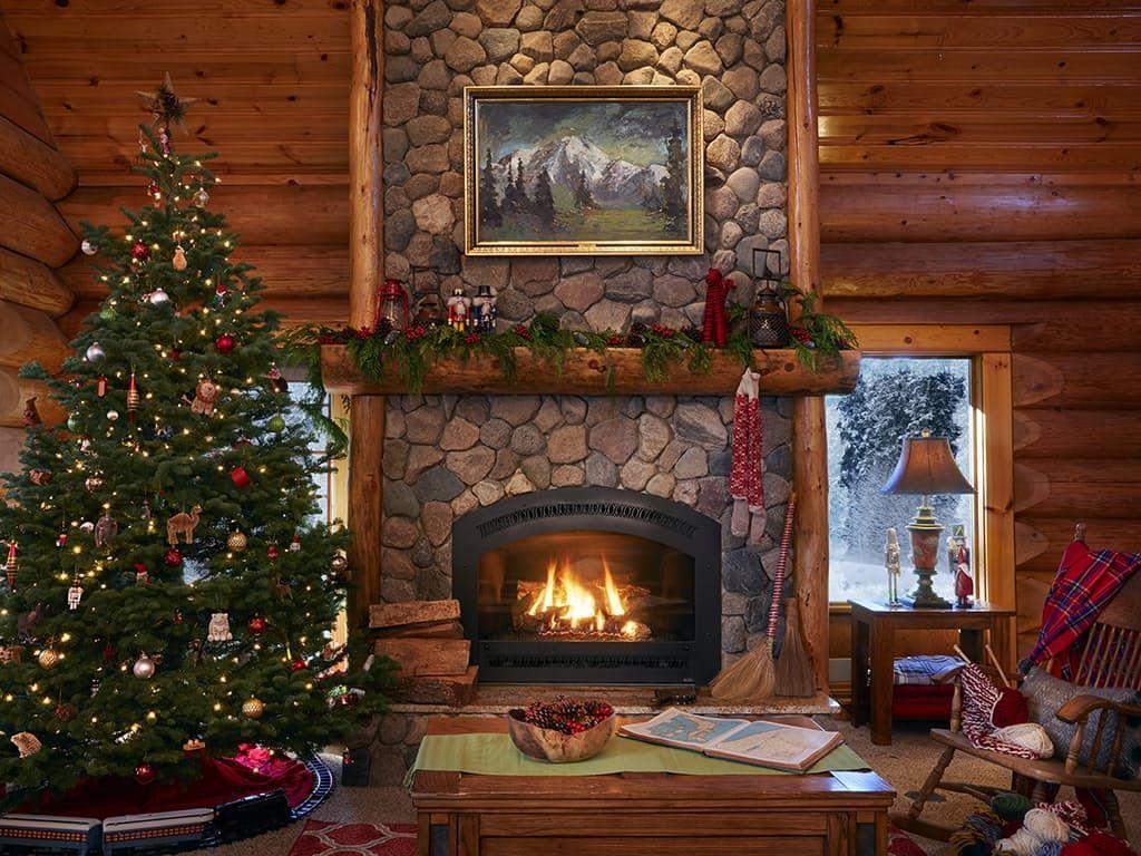 1024x768 Cozy Rustic Christmas Wallpaper