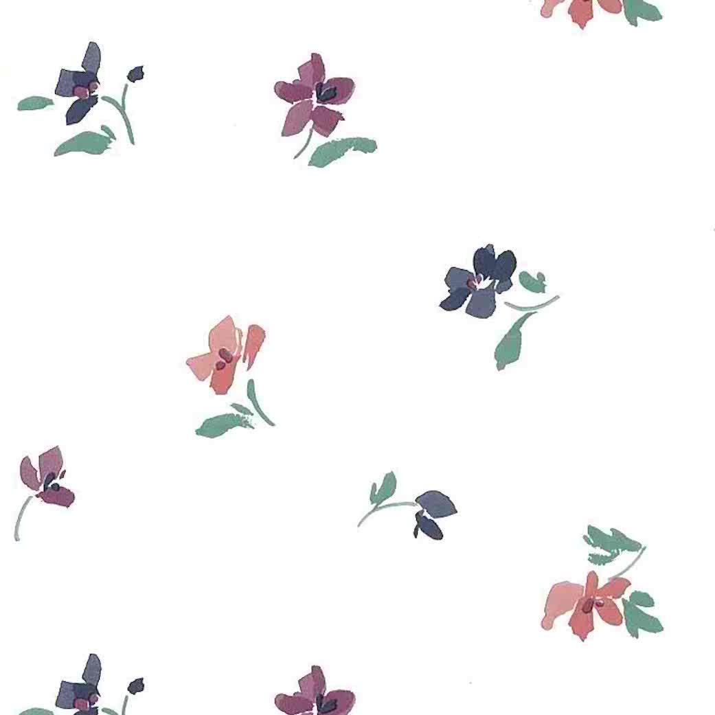 1041x1041 Contemporary Floral Wallpaper Purple Pink Magenta Off White IL551 D Rs