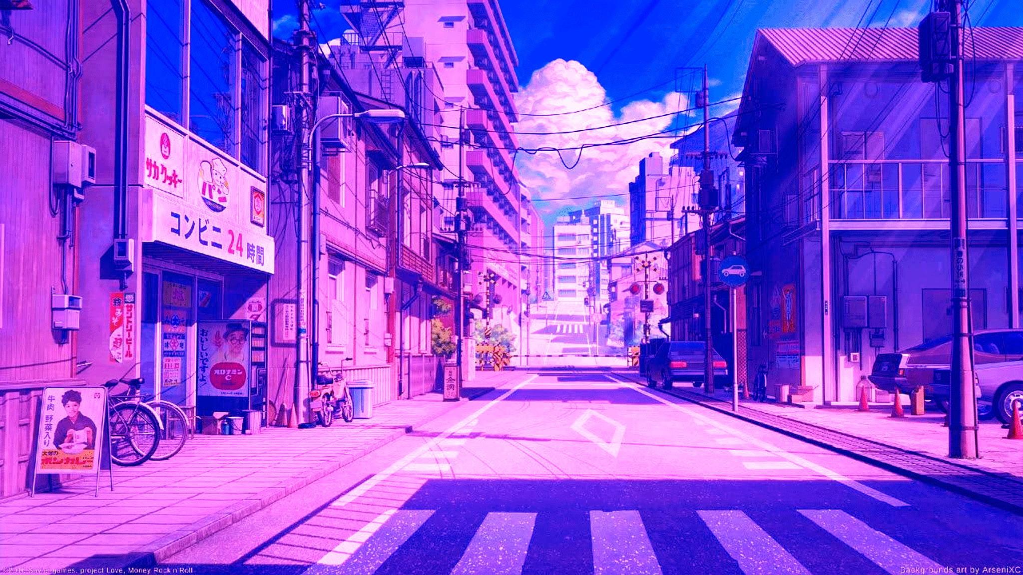 2048x1152 Wallpaper / city, 1080P, city pop, anime, digital, Japan, vaporwave free download