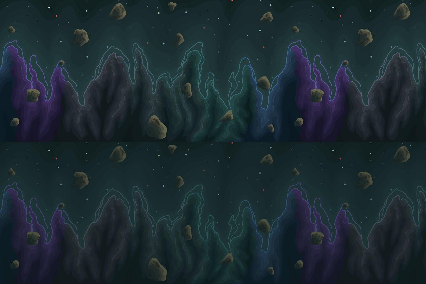 1440x960 Pixel Art Space 2D Game Background