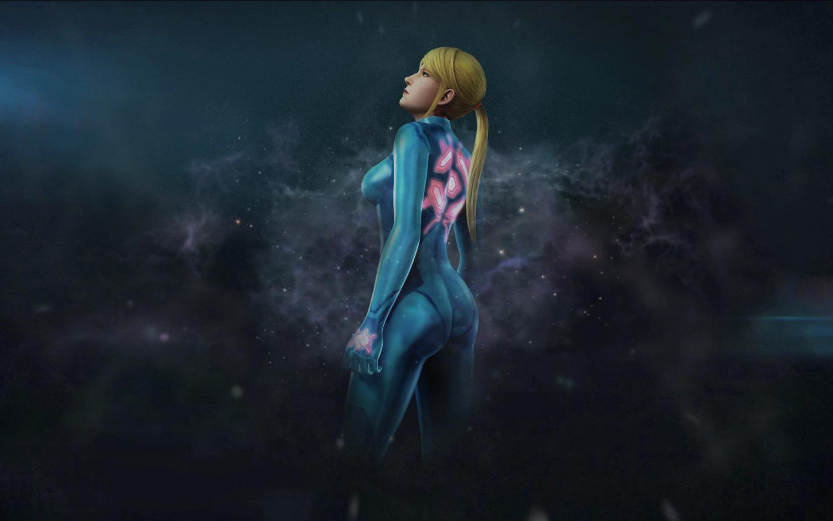 1680x1050 Samus Aran Zero Suit Wallpaper
