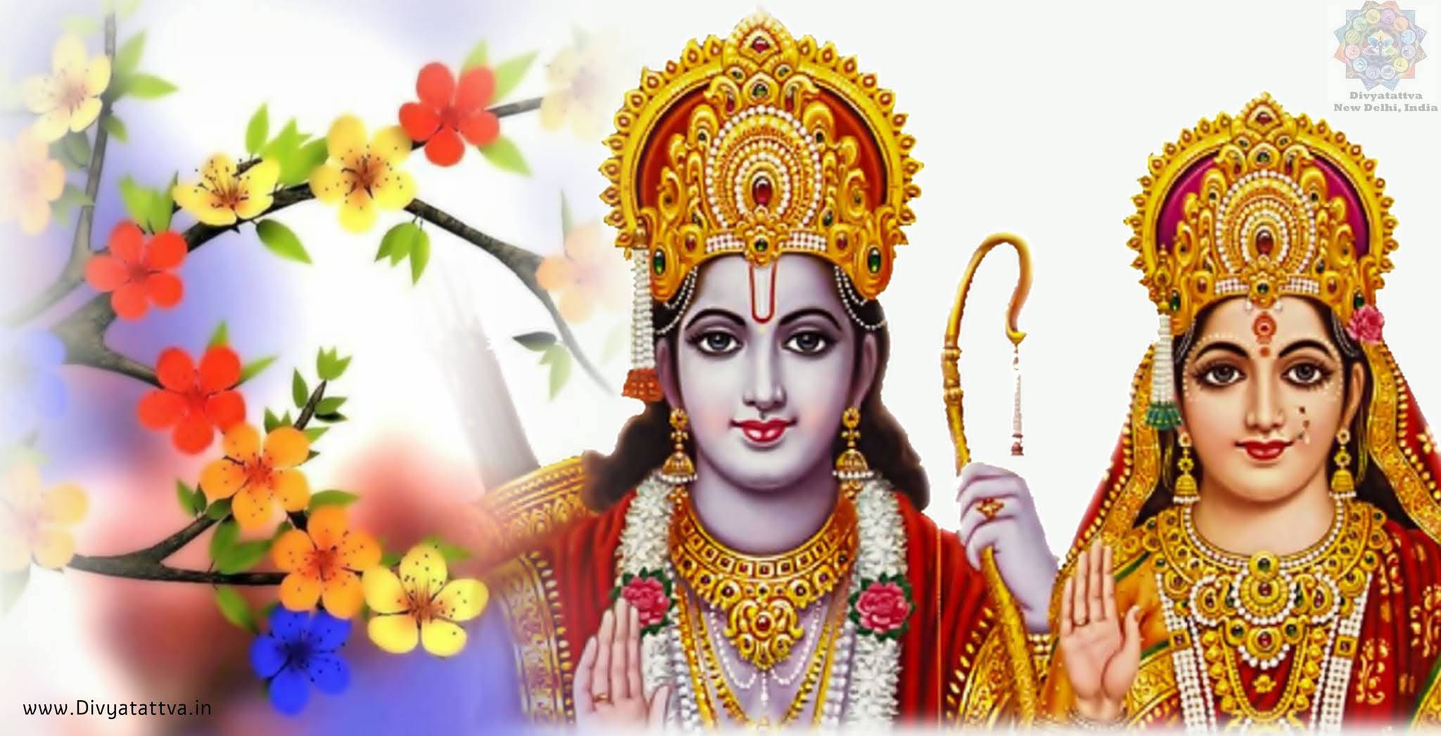 2048x1047 Lord Ram Sita Wallpaper