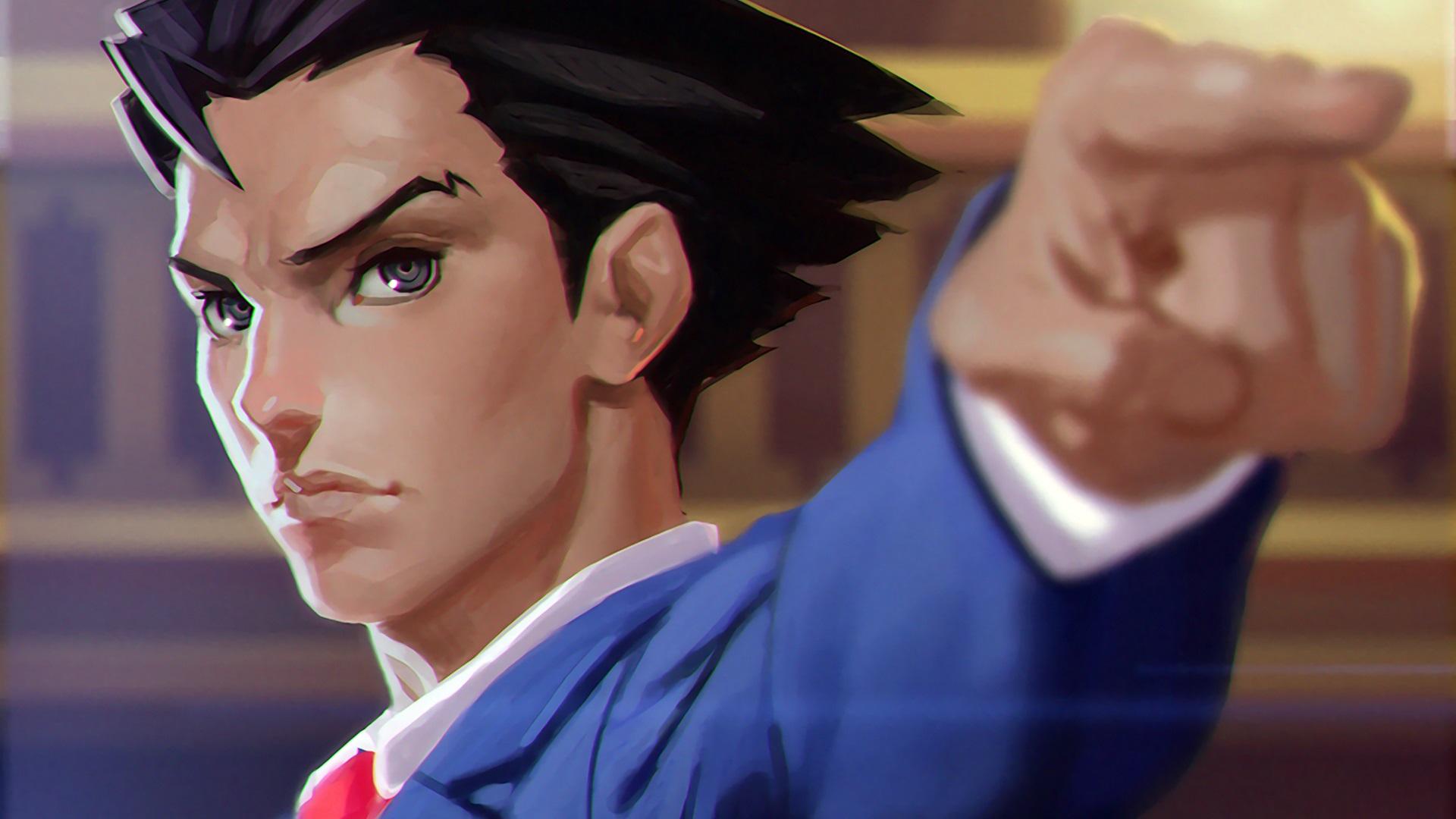1920x1080 Desktop Wallpaper Phoenix Wright: Ace Attorney, Video Game, Men, Art, HD Image, Picture, Background, Ffb052