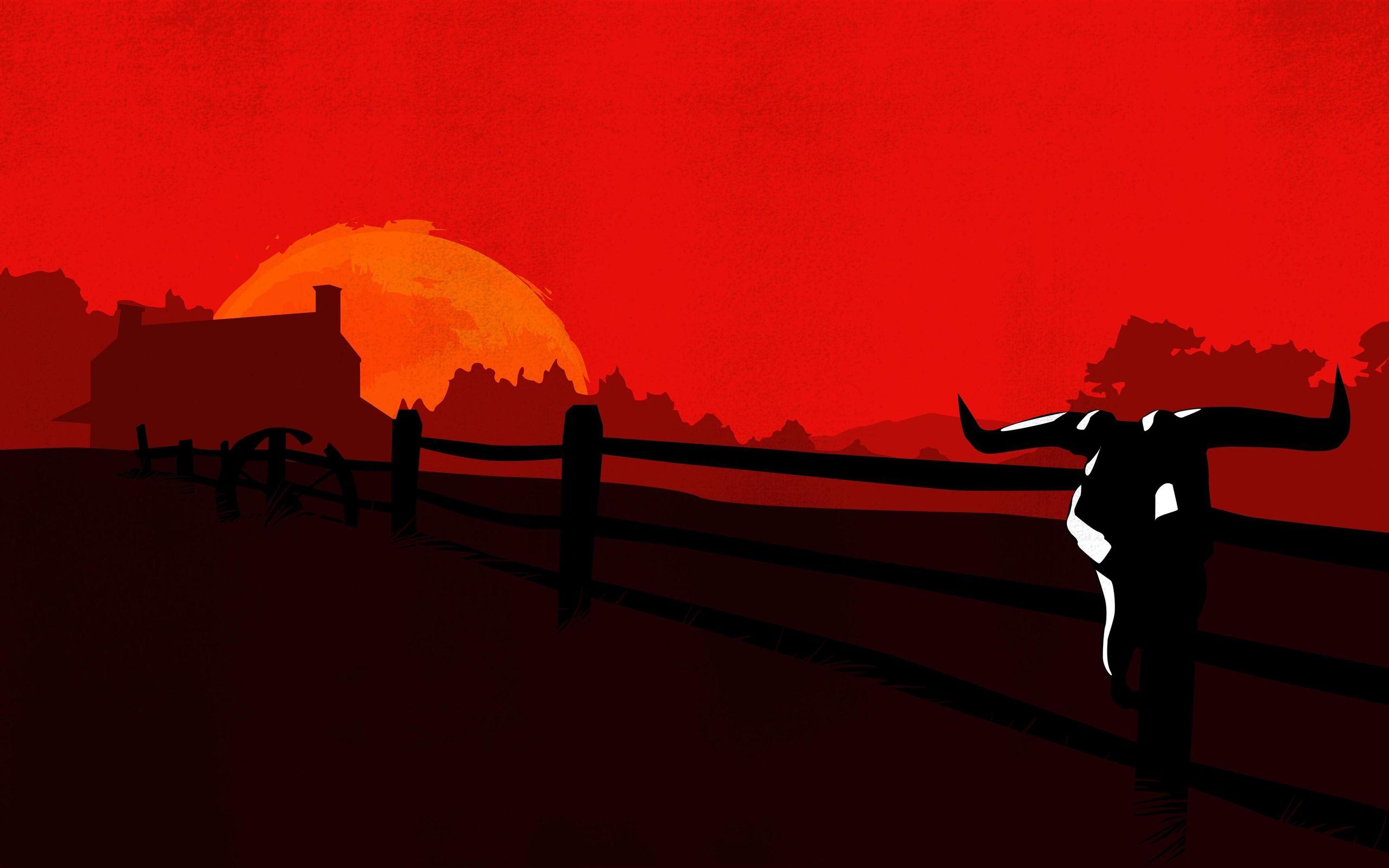 2560x1600 red dead redemption 2 minimalist 8k MacBook Air Wallpaper Download