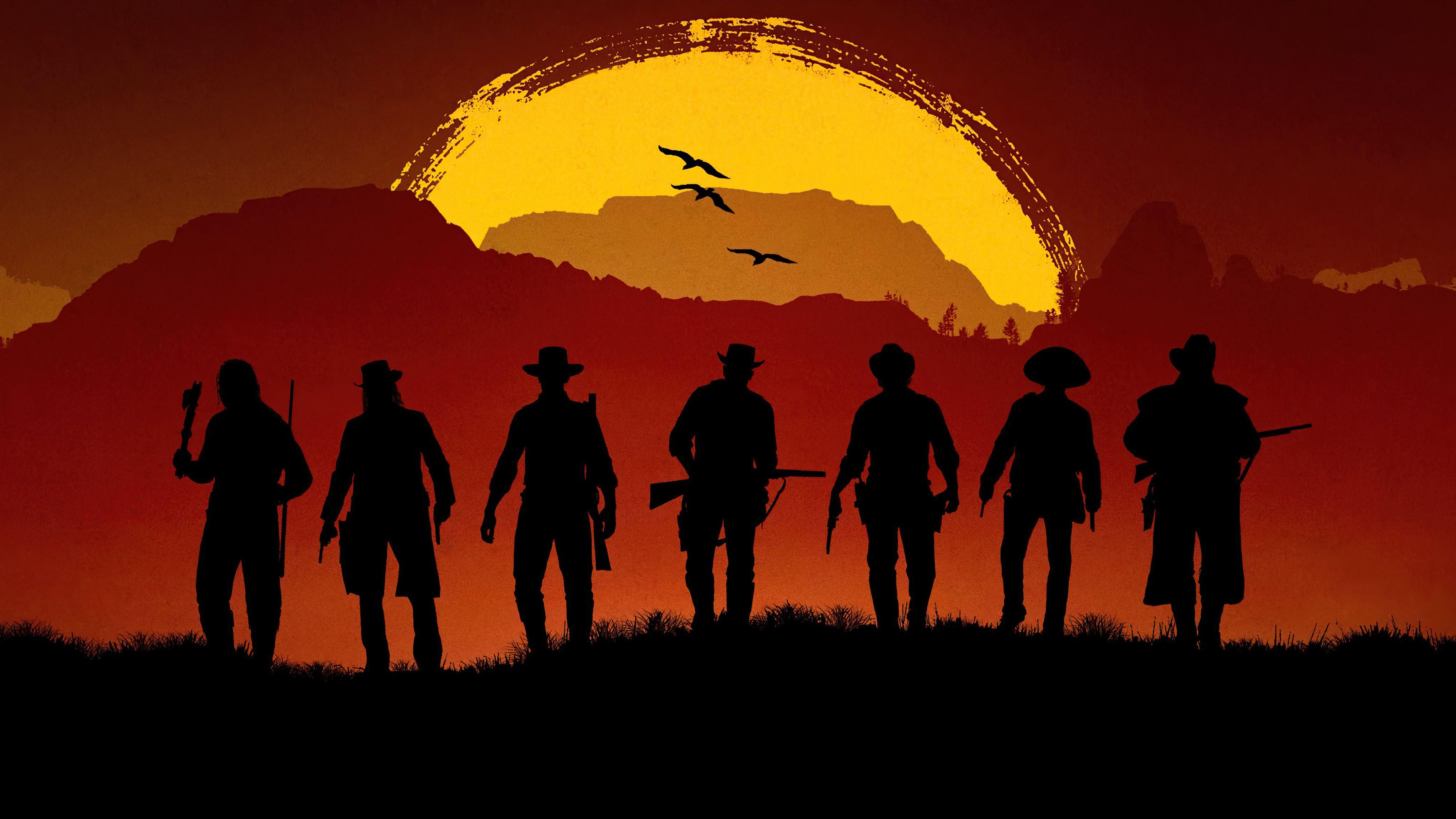 Red Dead Redemption 2 minimalistic wallpaper