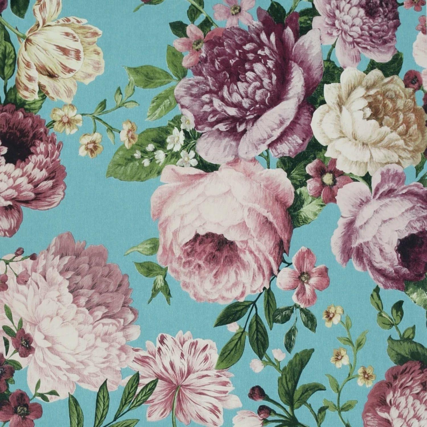 1500x1500 Tapestry Floral Wallpaper Charcoal Or Teal Textured Vinyl Botanical Feature Wall