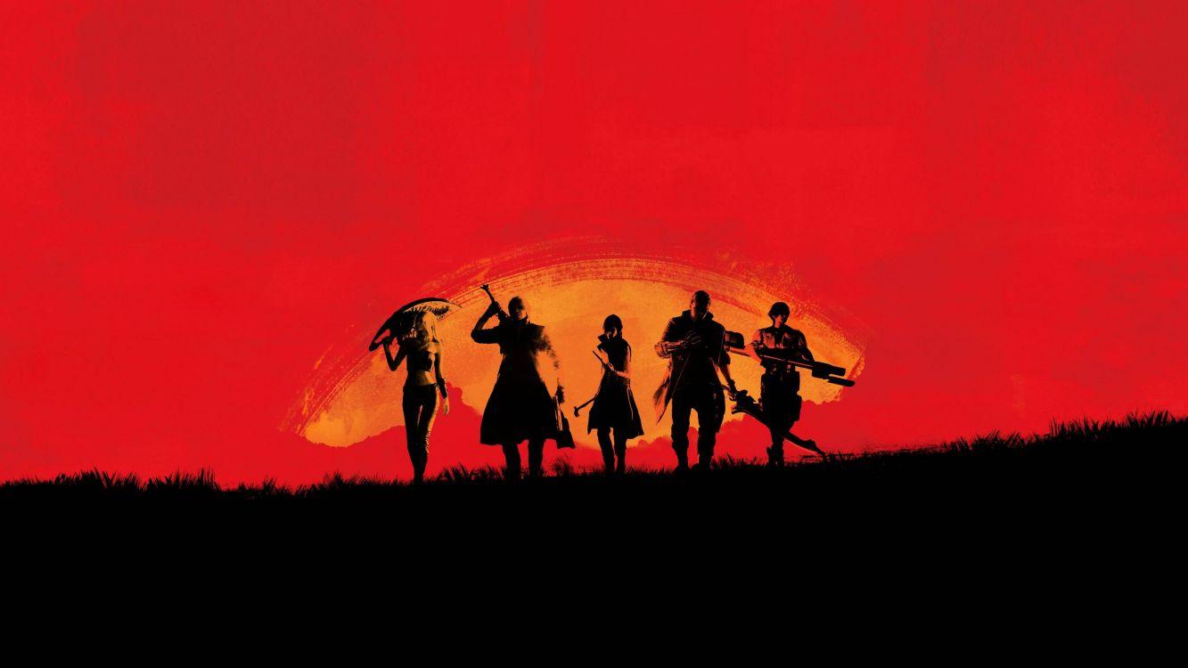 1333x750 Wallpaper Red Dead Redemption Red Dead Redemption, Devil May Cry Red, Silhouette, Background Free Image