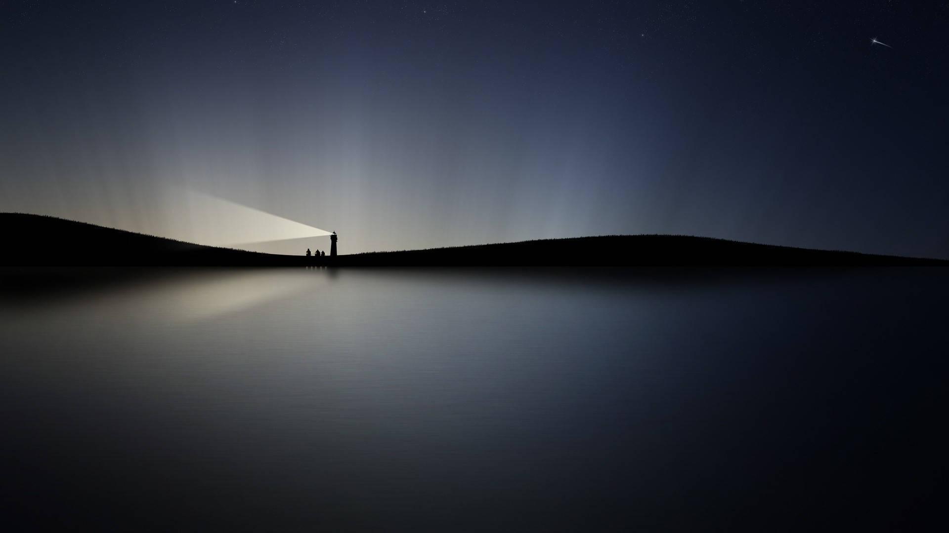 1920x1080 Download Lighthouse Wide View Dark Mode Wallpaper