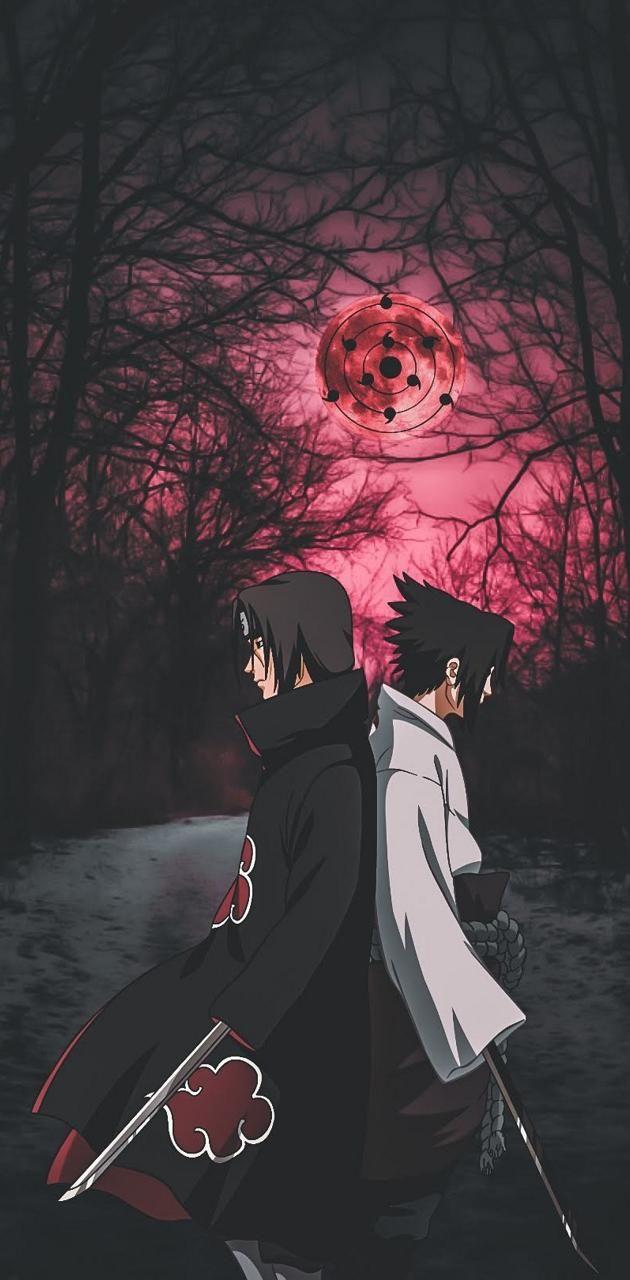 630x1280 Itachi and Sasuke wallpaper
