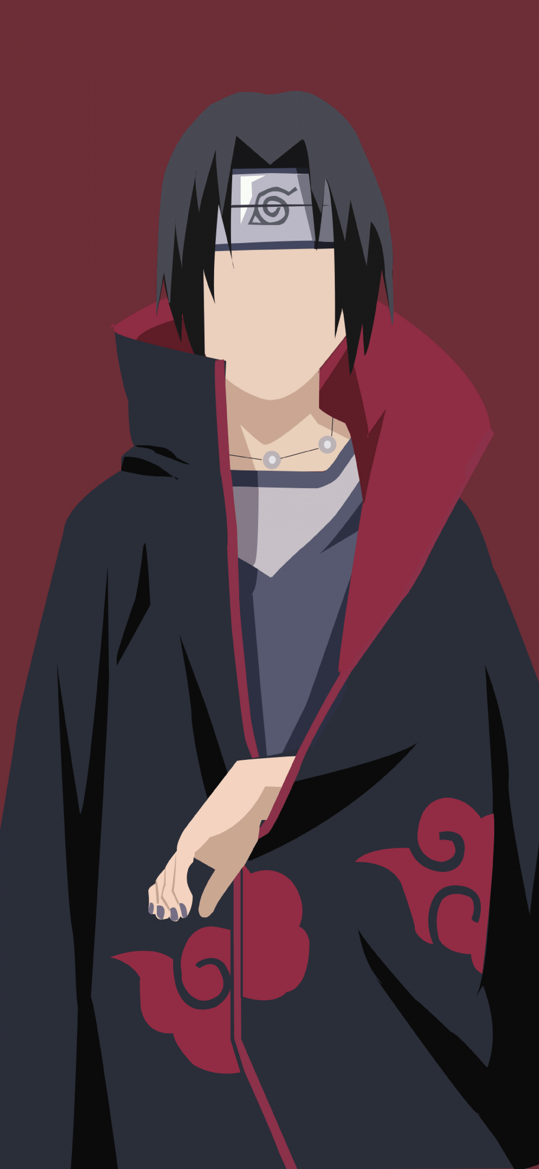 1080x2340 Itachi Uchiha Wallpaper 4K, Naruto, Minimal art, 5K, Minimal