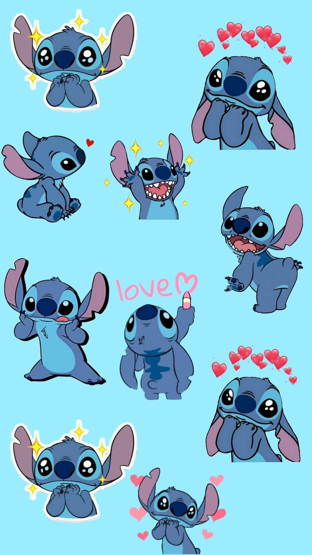 1080x1920 Download Lilo And Stitch Emoticons Wallpaper