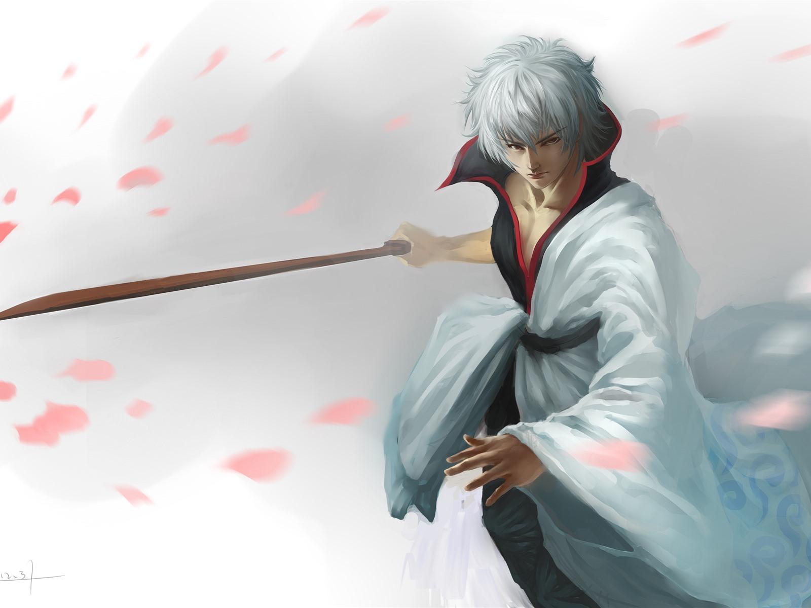 1600x1200 Wallpaper White hair anime boy, katana 2880x1800 HD Picture, Image