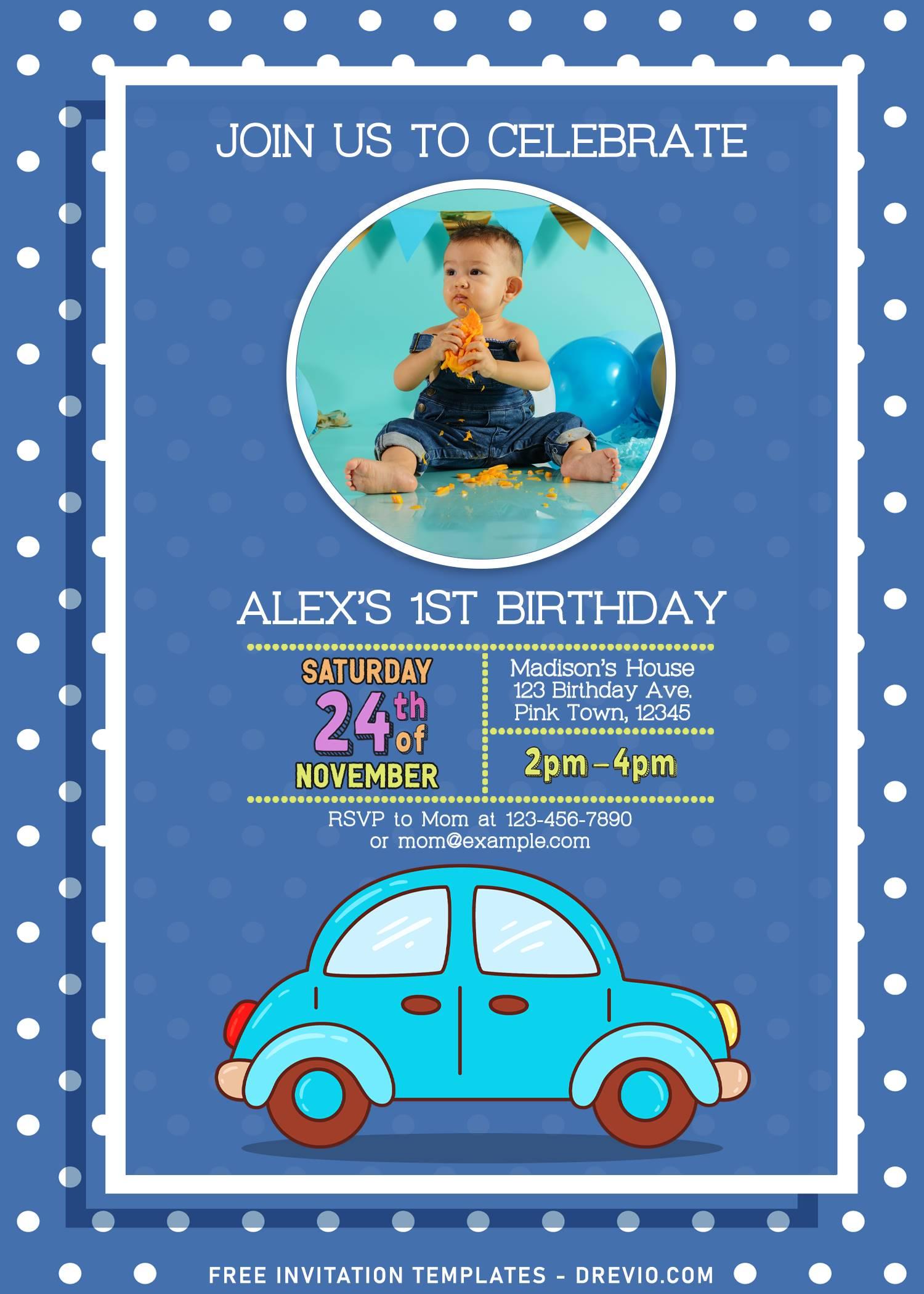 1500x2100 Cute Transportation Drive By Kids Birthday Invitation Templates. Download Hundreds FREE PRINTABLE Birthday Invitation Templates