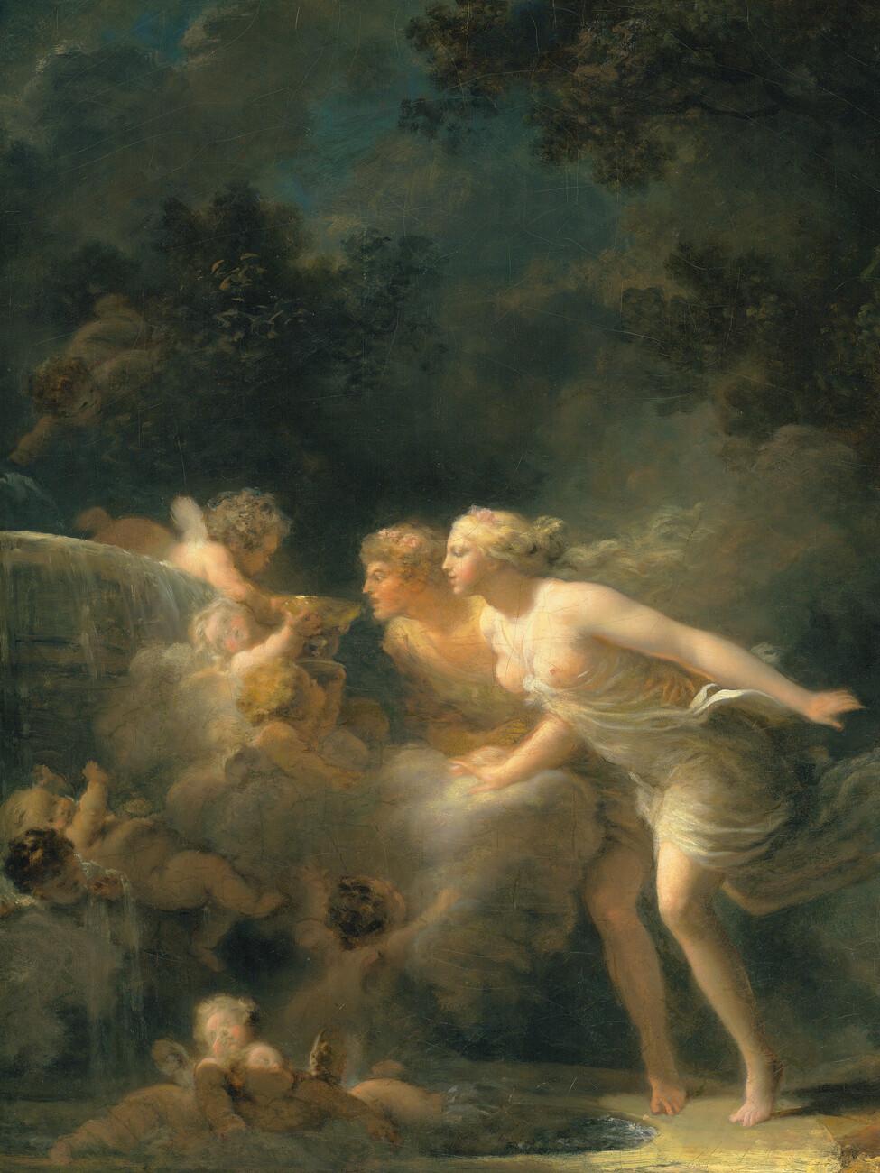 975x1300 The Fountain Of Love Honoré Fragonard Wall Mural