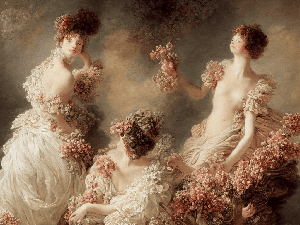 1024x768 prompthunt: portrait fragrance advertising campaign by jean honore fragonard, highly detailed, intricate