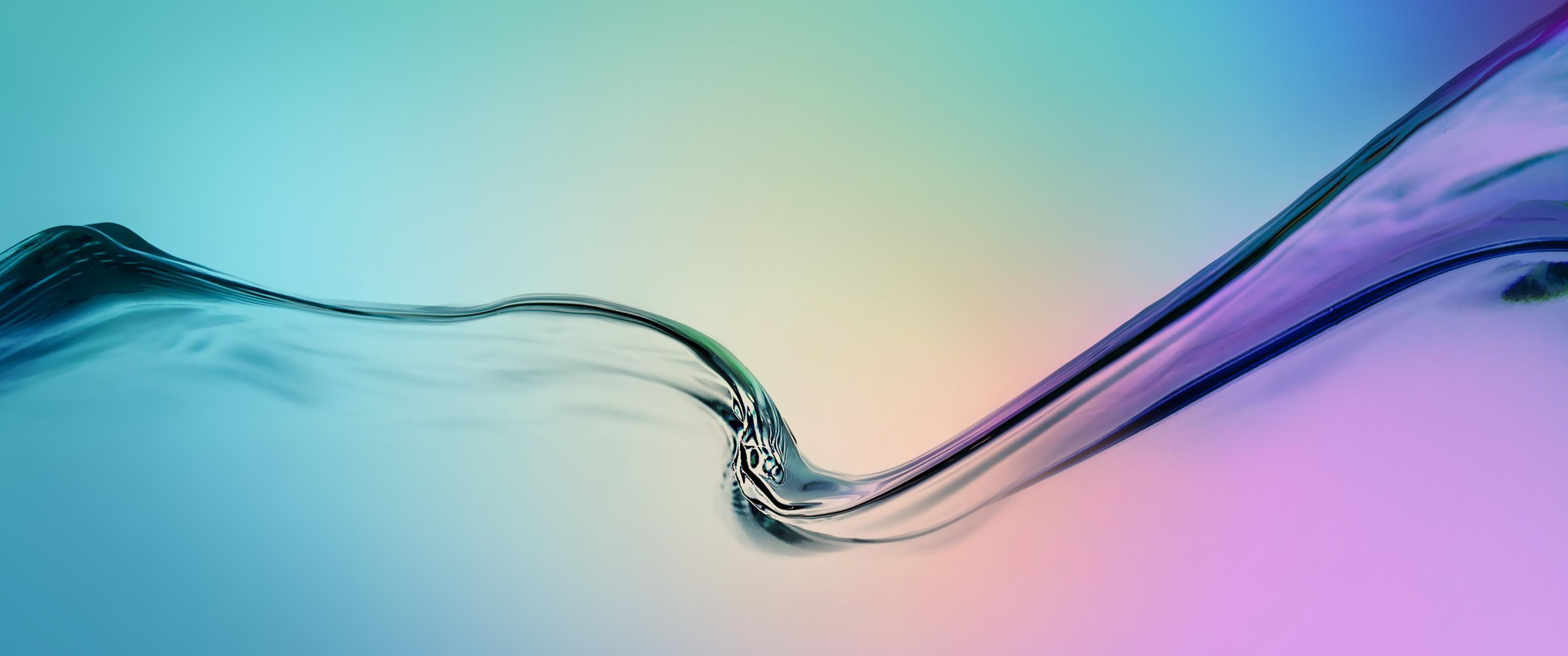 3440x1440 ultrawide, abstract, digital art, cyan background, gradientx1440 Wallpaper