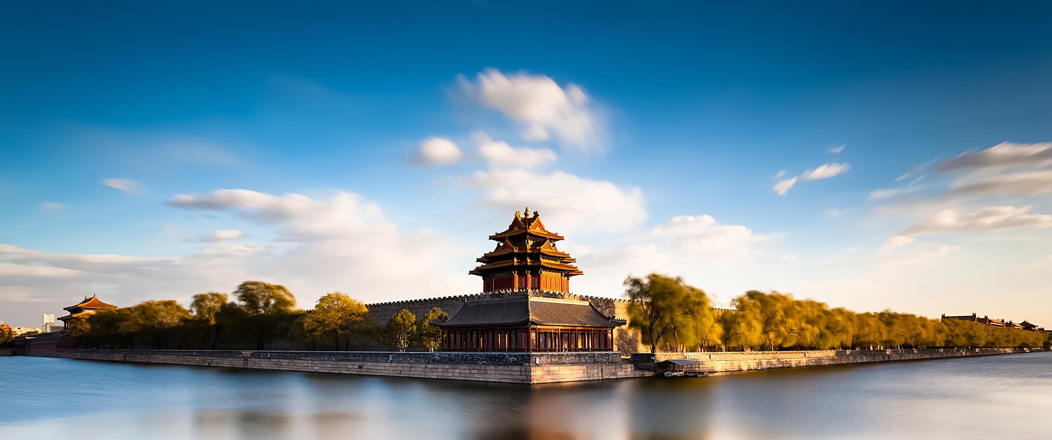 3440x1440 Wallpaper / photography, 2K, 3440x1440 px, ultrawide, China, architecture free download