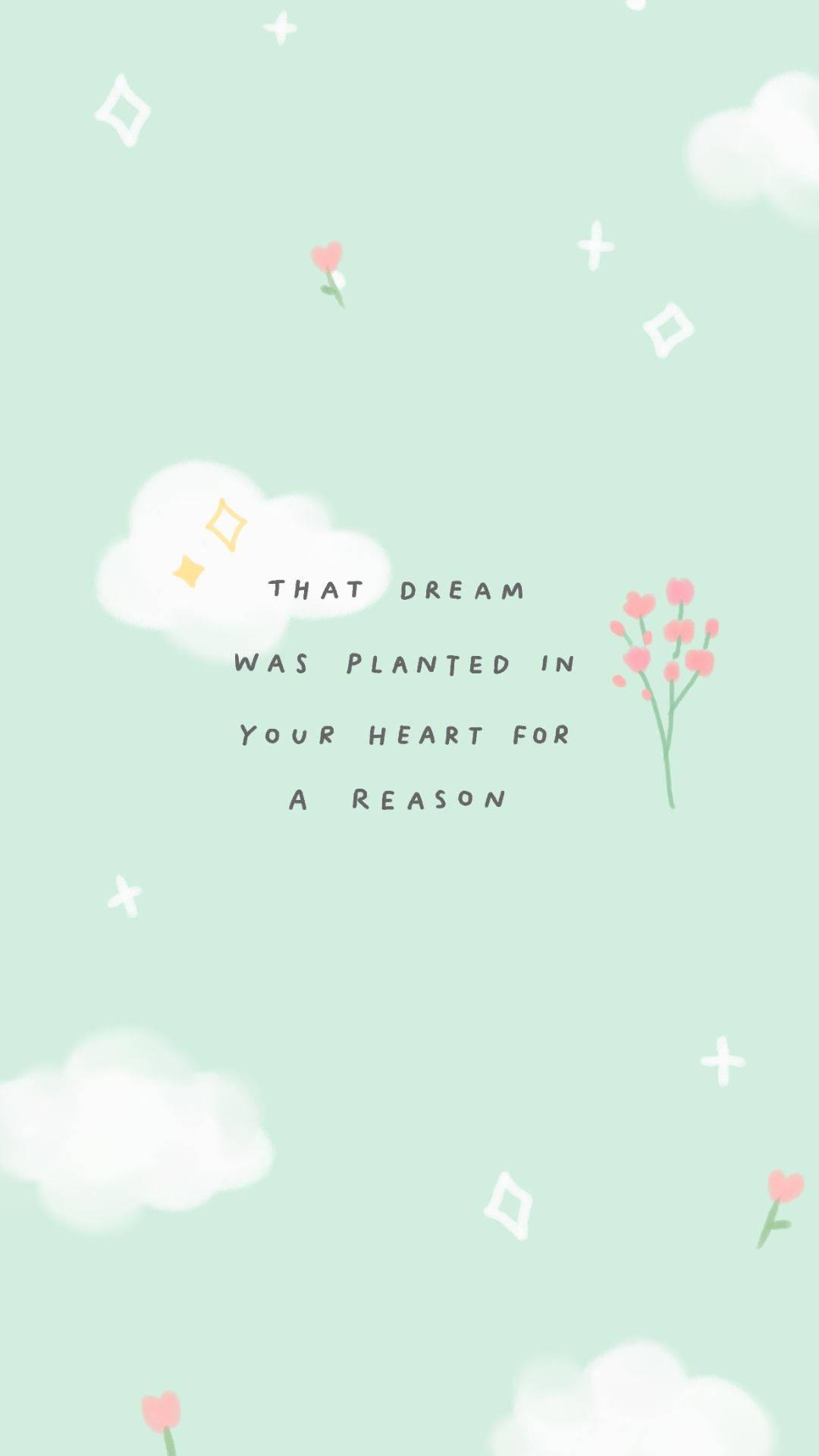 1080x1920 Download Pastel Green Sparkles Cute Positive Quotes Wallpaper