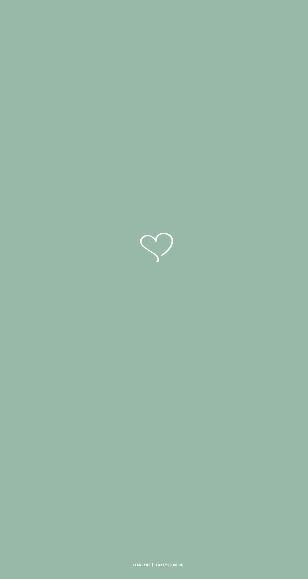 1020x1915 Sage Green Minimalist Wallpaper for Phone : Cute Heart I Take You. Wedding Readings. Wedding Ideas
