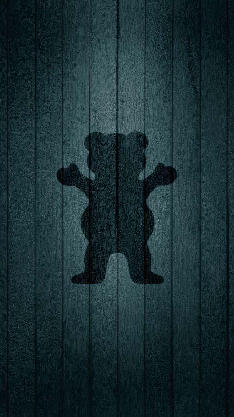 750x1334 Grizzly Griptape Logo Wallpaper
