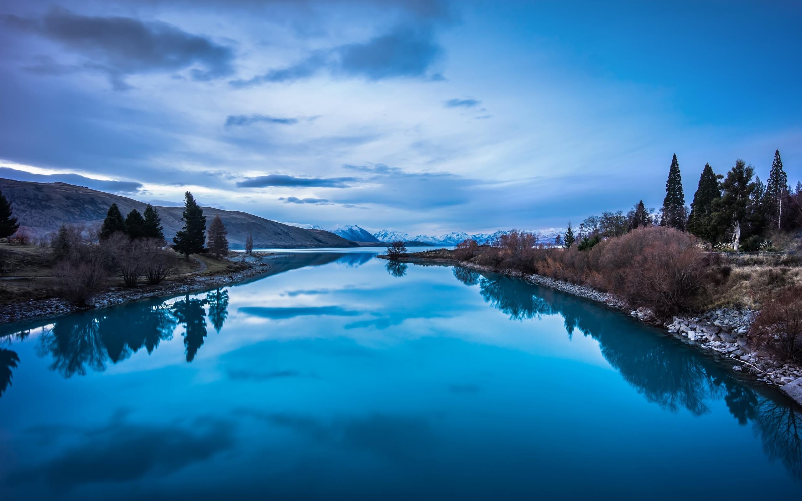 2560x1600 Wallpaper Blue nature landscape, mountains, lake reflection 2560x1600 HD Picture, Image