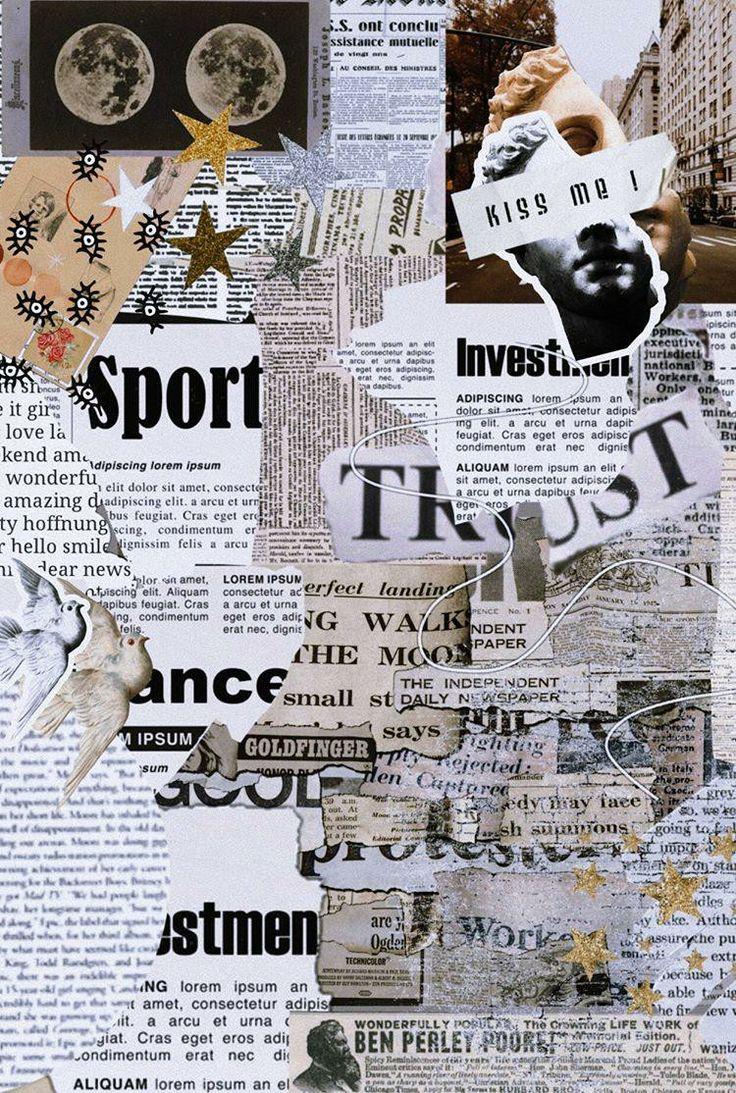 736x1093 aesthetic background torn paper. Newspaper wallpaper, Newspaper collage, Vintage newspaper