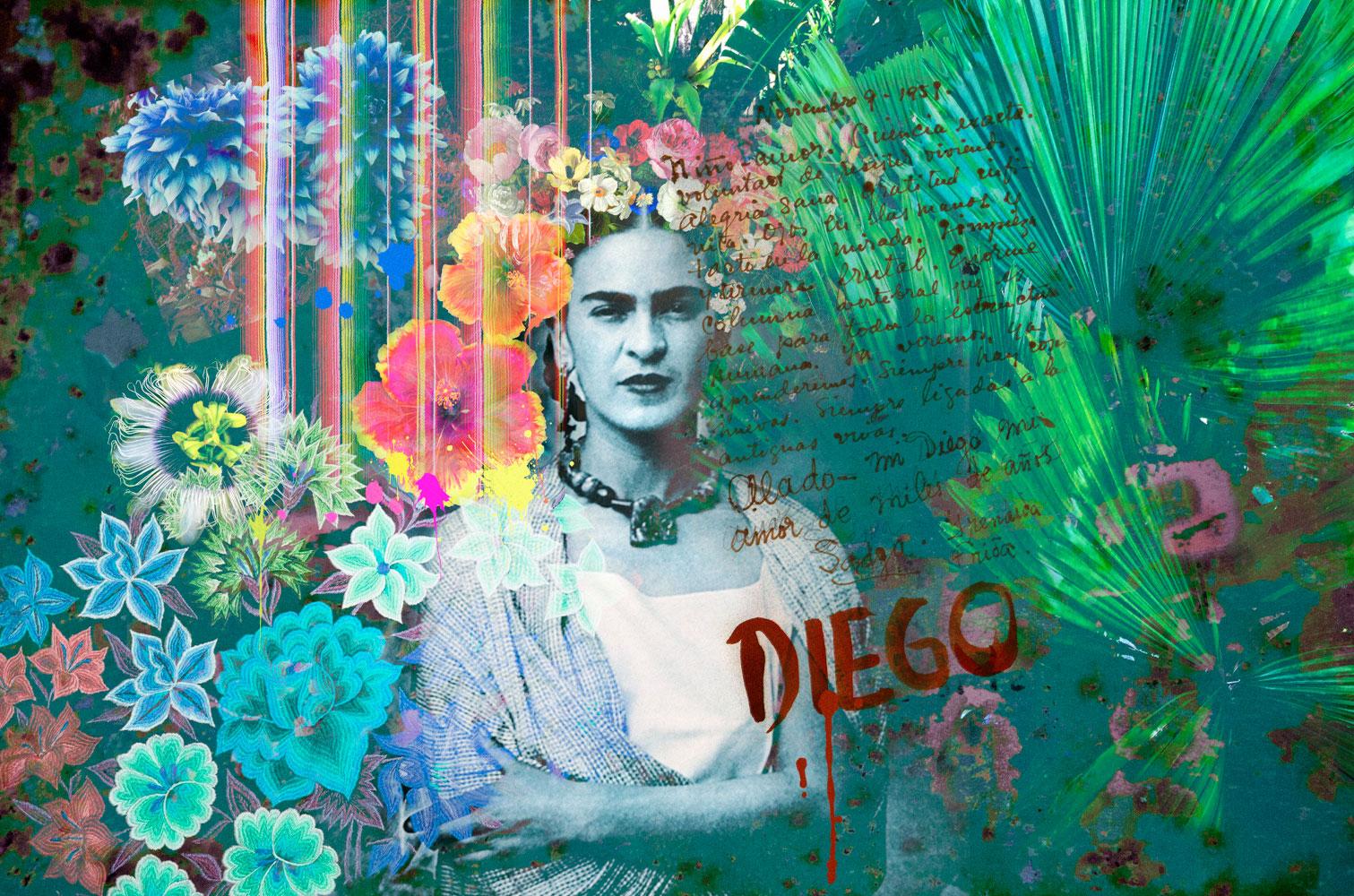 1511x1000 Frida Kahlo Inspired Wall Mural by Back to the Wall To The Wall