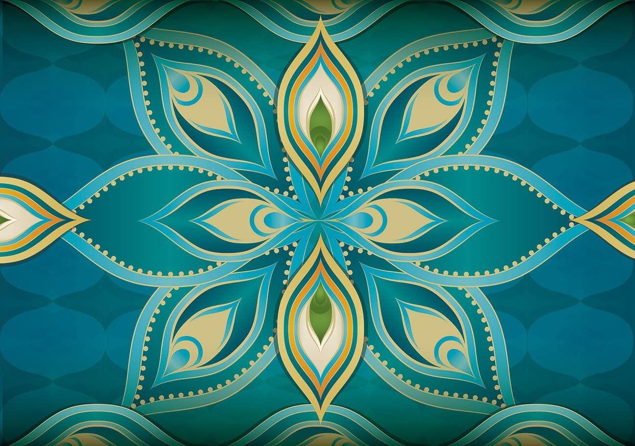 1299x912 Blue Teal and Gold Exotic Indian Pattern Wallpaper Mural : Amazon.co.uk: DIY & Tools