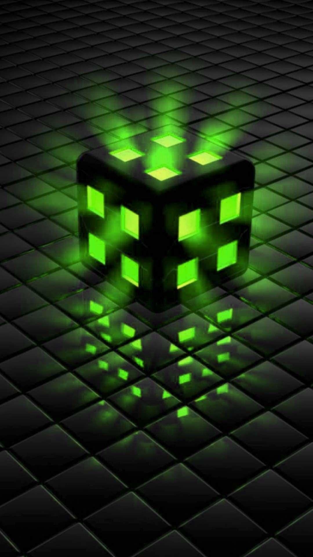 1080x1920 Black and Green Wallpaper