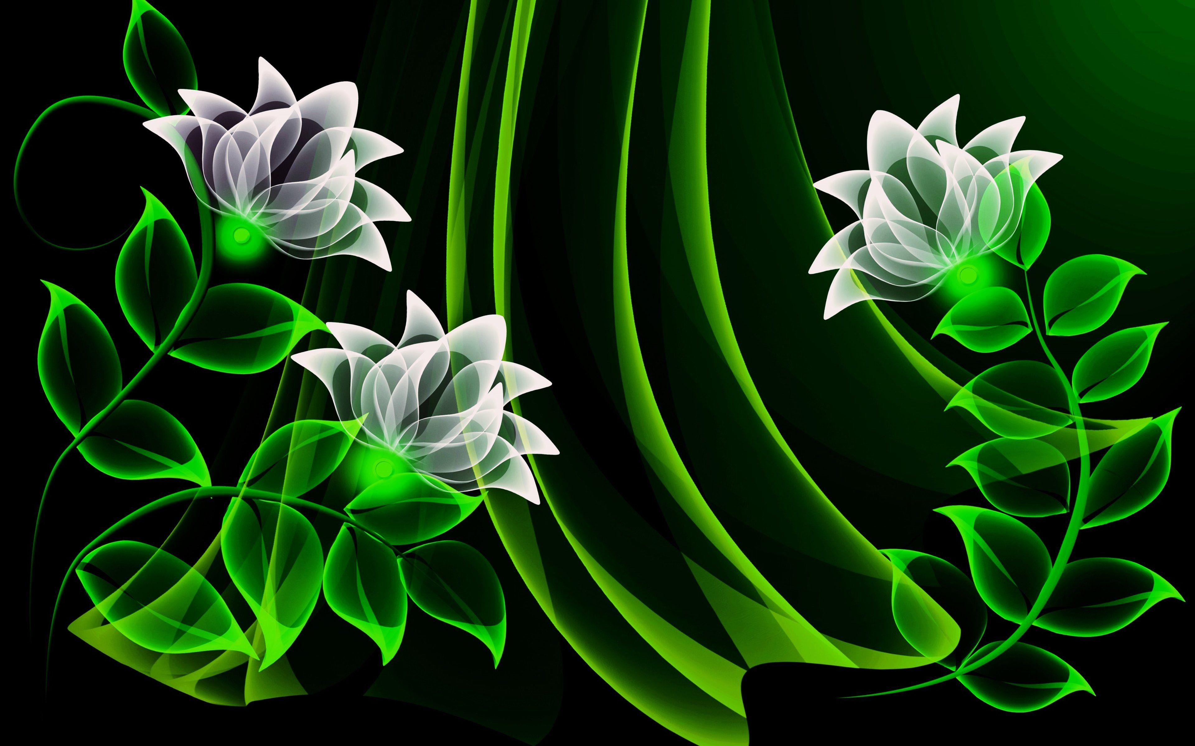 3840x2400 Abstract background Colorful colors Glowing wallpaper ART flowers