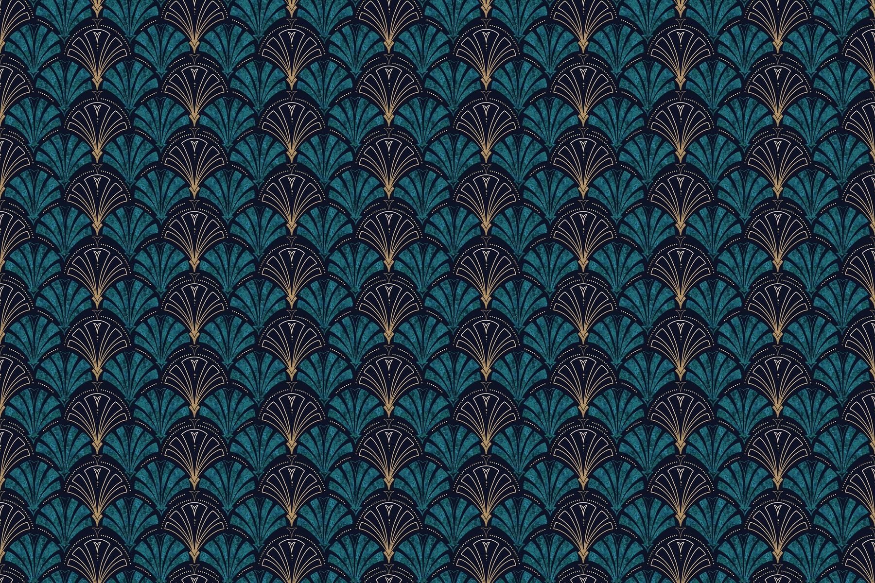 1800x1200 Gold Teal Art Deco Pattern 2 wallpaper