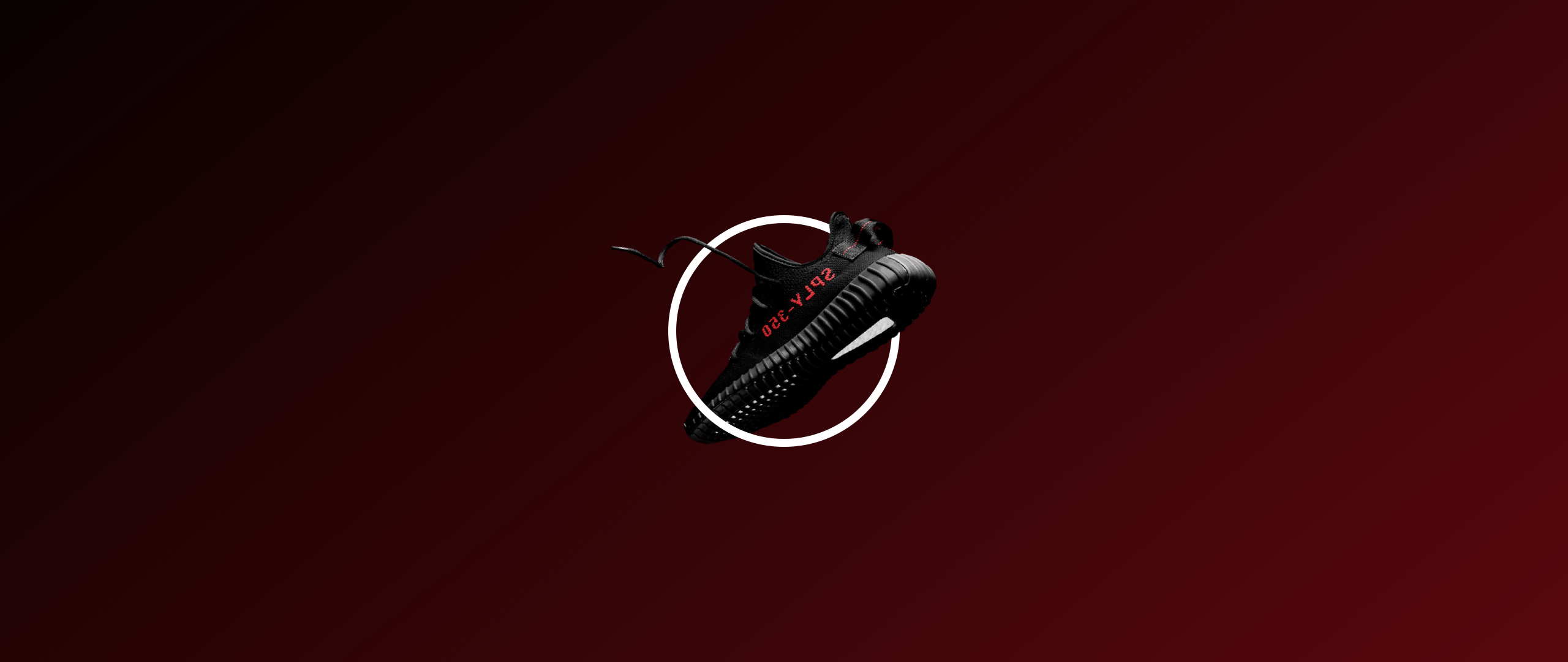 2560x1080 Yeezy Boost 350 V2 'Bred' Wallpaper