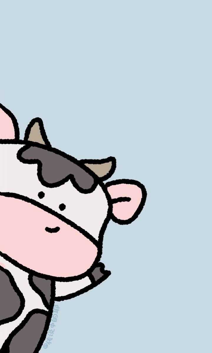 720x1200 Cute Cow Wallpaper