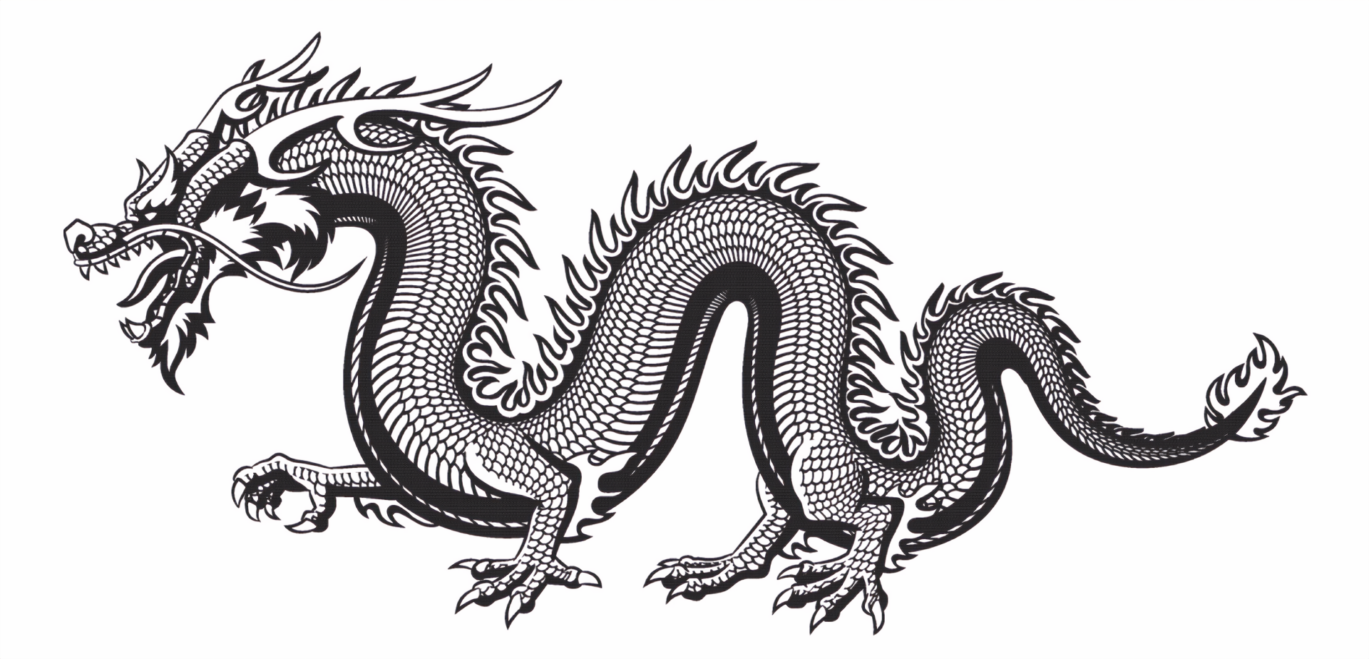 1920x924 Dragon Simple Background White Background Loong Chinese Dragon Wallpaper:1920x924