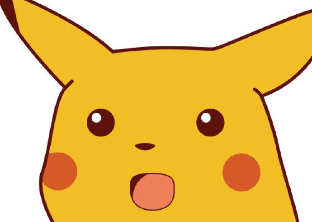 1060x755 Epic Surprised Pikachu Meme, Pokemon. Pikachu, Pokemon, Cartoon