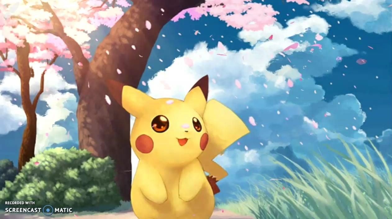 1262x704 I animated a Wallpaper of Pikachu u like it :)