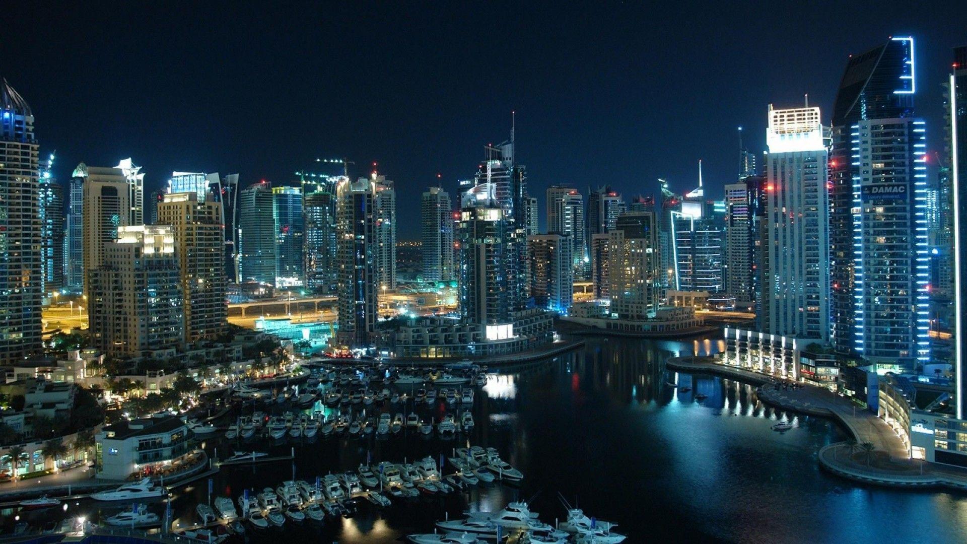 Lexica - In 8k futuristic and skyline of dubai by night